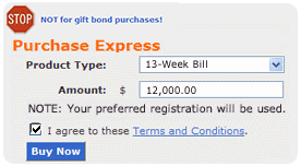 Screen segment with Purchase Express and Buy Now Button.