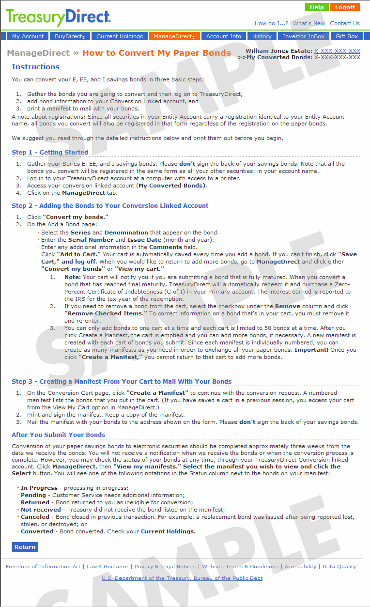 How to Convert My Paper Bond Instructions